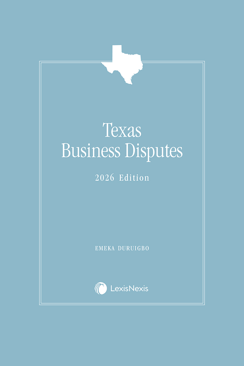 Texas Business Disputes book cover