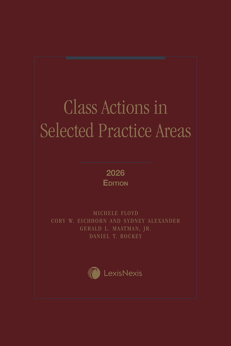Class Actions for Selected Practice Areas book cover