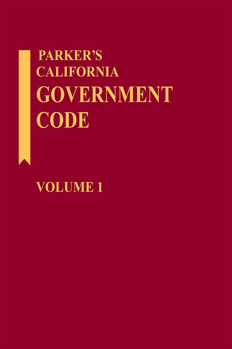 Parker's California Government Code Book Cover