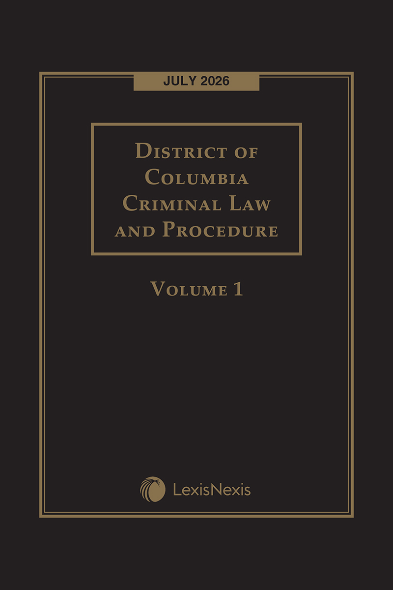District of Columbia Criminal Law and Procedure book cover