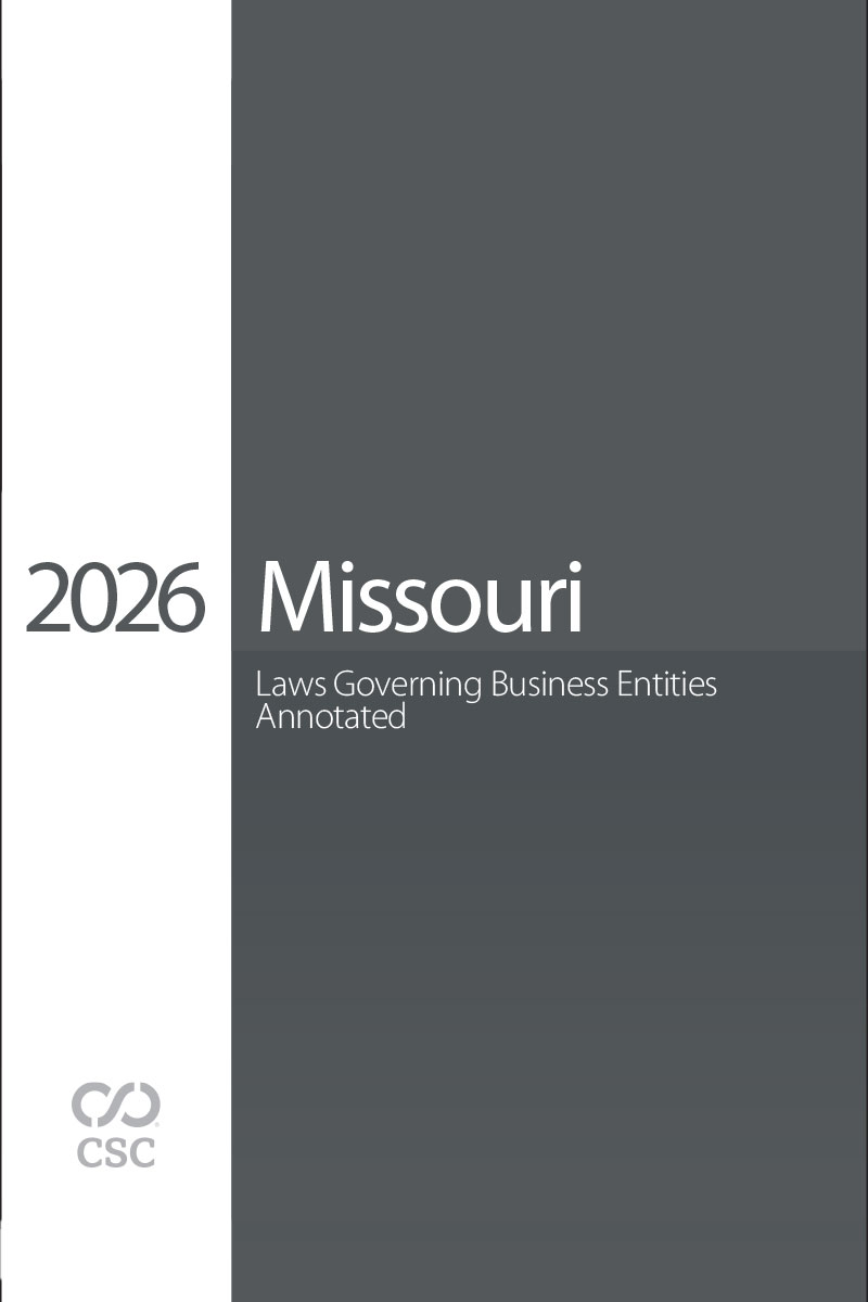 CSC Missouri Laws Governing Business Entities Annotated Cover