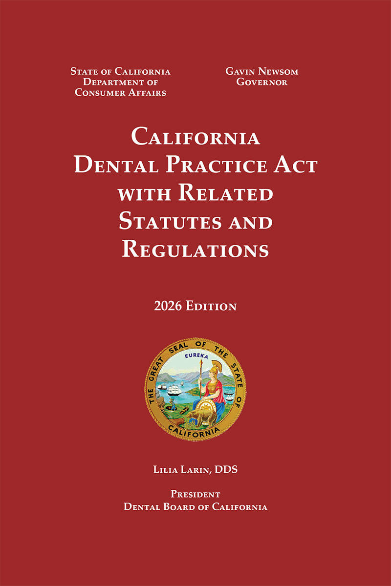 California Dental Practice Act cover image