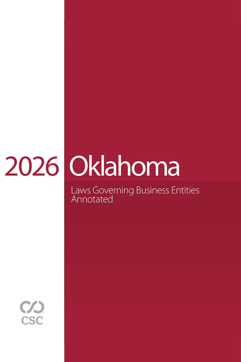 CSC Oklahoma Laws Governing Business Entities Annotated book cover