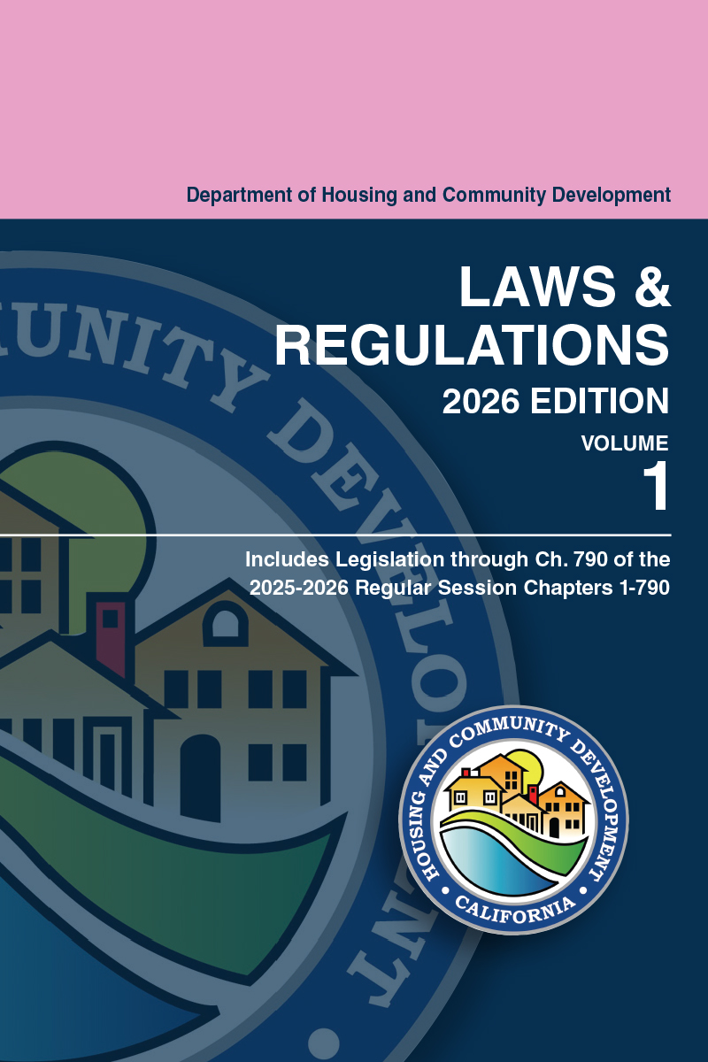 California Department of Housing and Community Development, Laws and Regulations