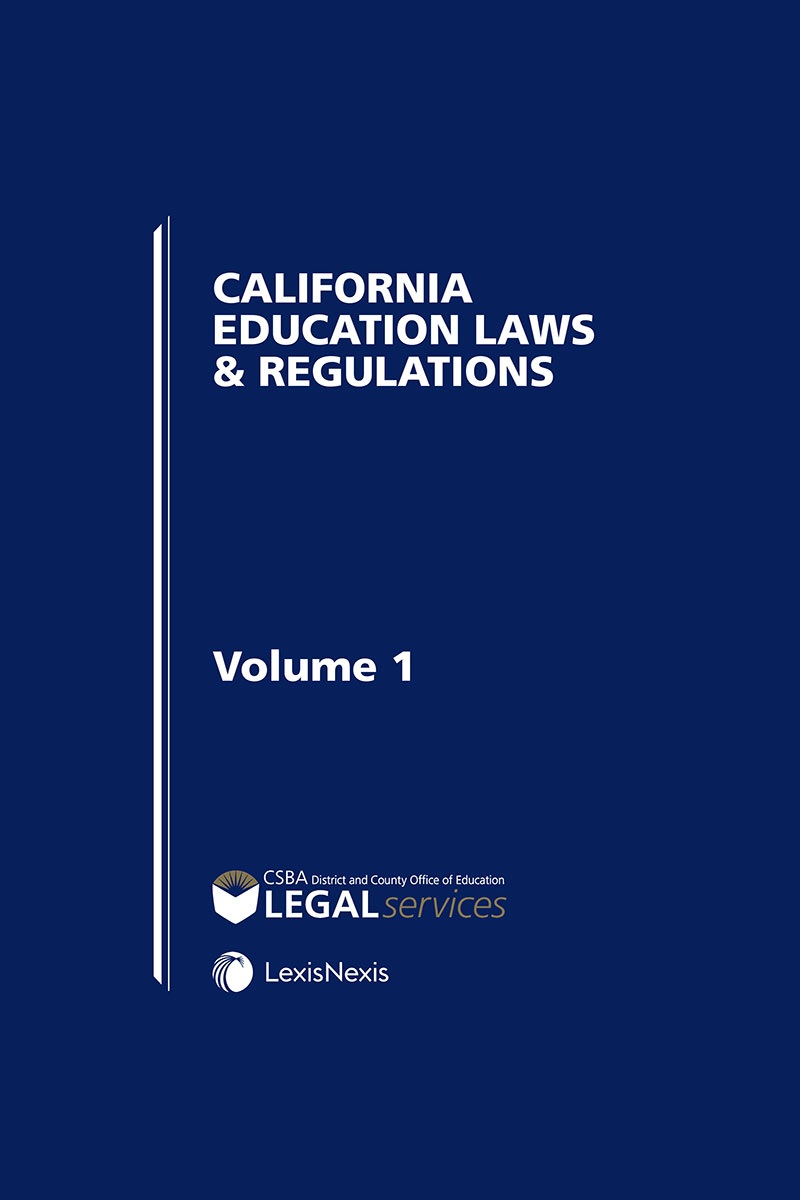 California Education Laws and Regulations book cover