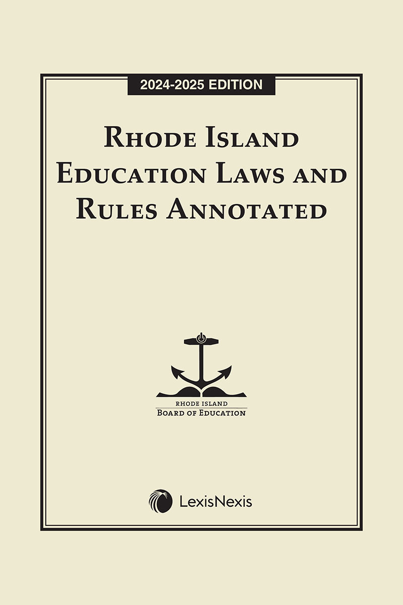 Rhode Island Education Laws and Rules Annotated book cover