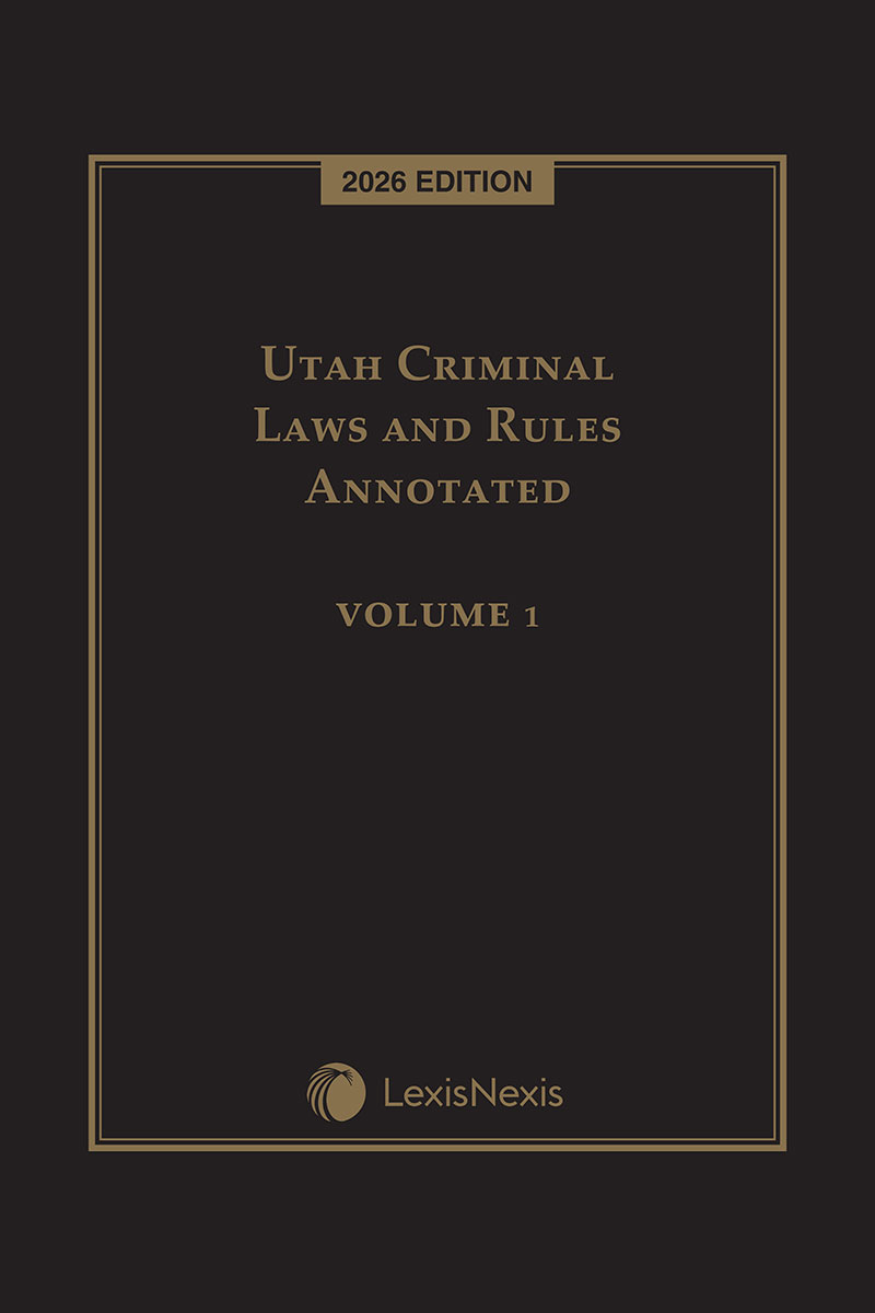 Utah Criminal Laws and Rules Annotated book cover