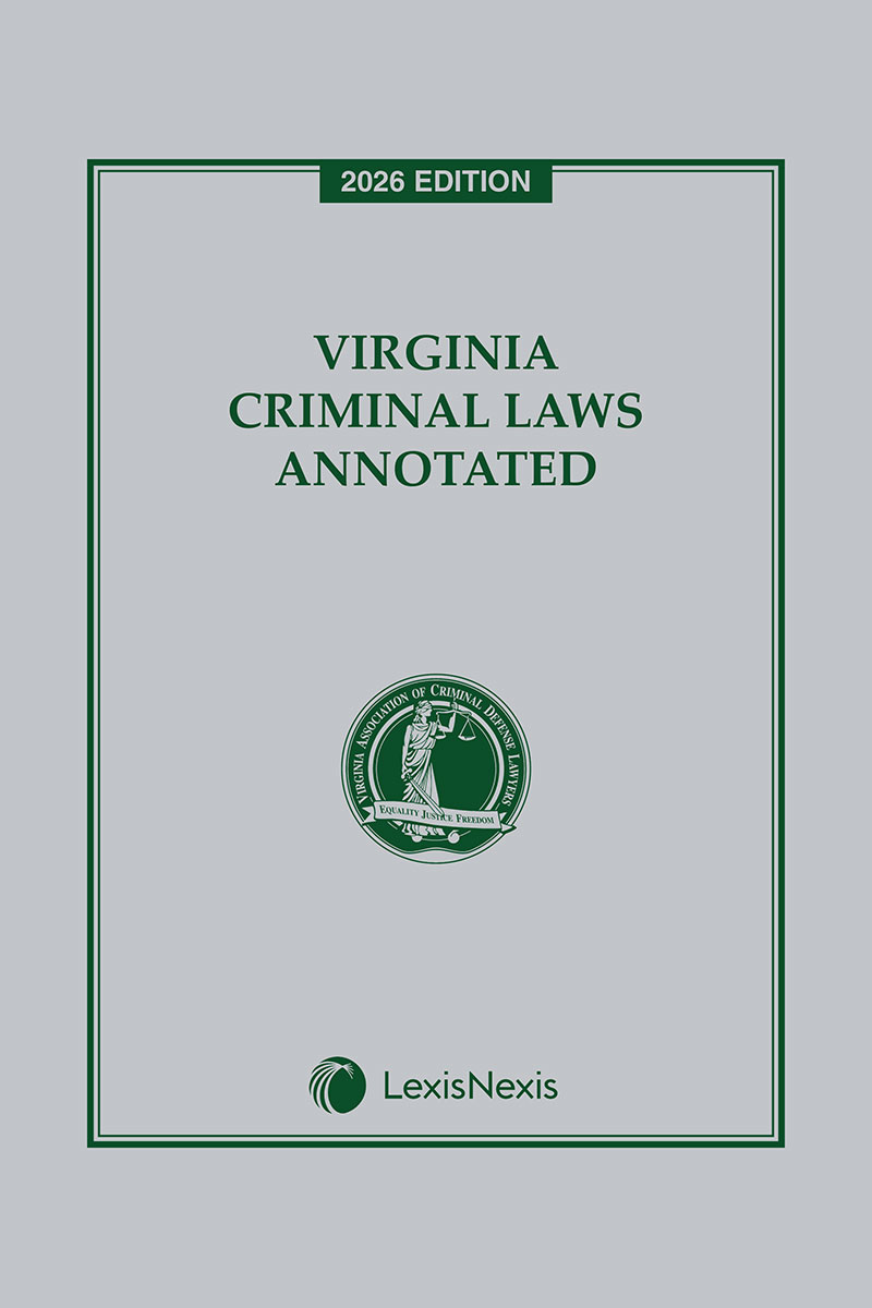 Virginia Criminal Laws Annotated book cover