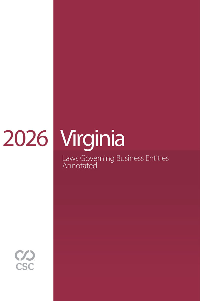 CSC Virginia Laws Governing Business Entities Annotated ebook cover