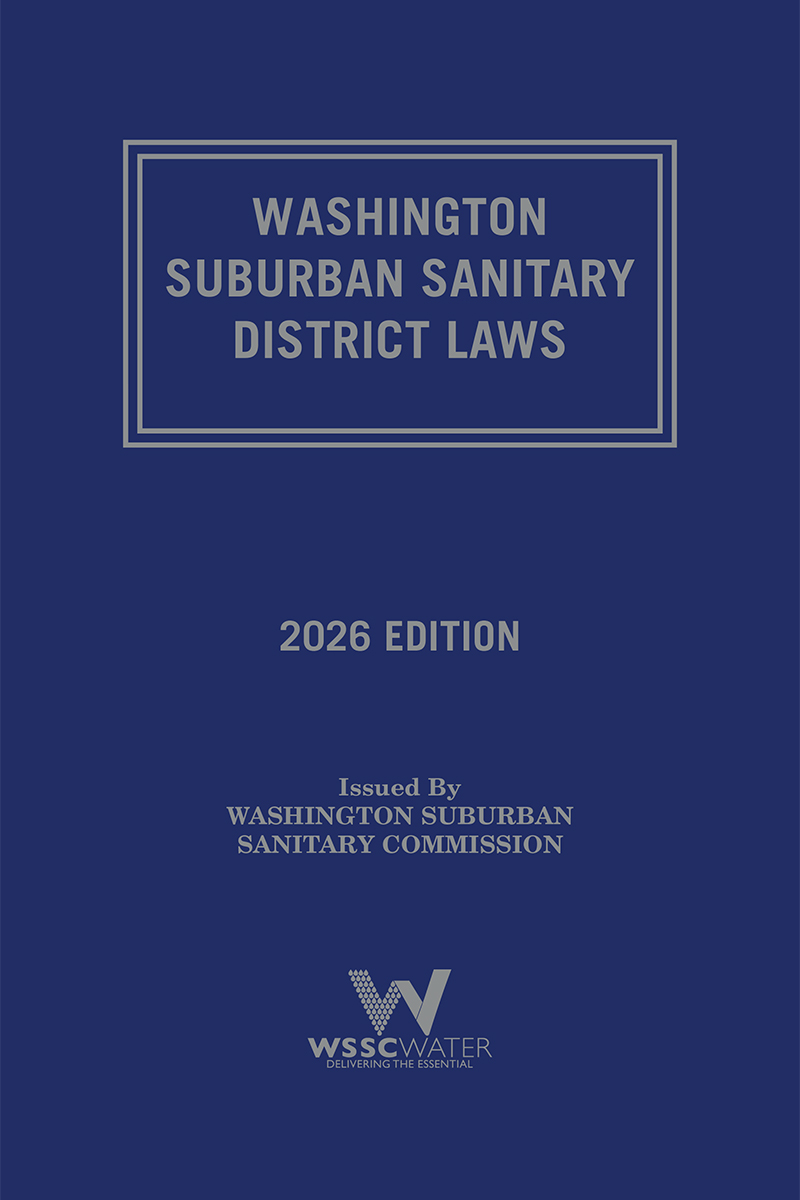 Washington Suburban Sanitary District Laws book cover