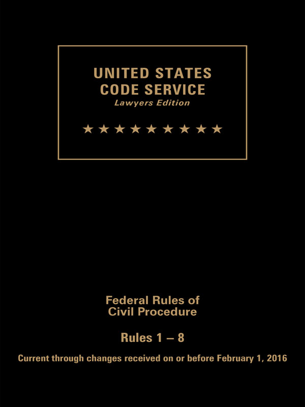 USCS Federal Rules of Civil Procedure Set