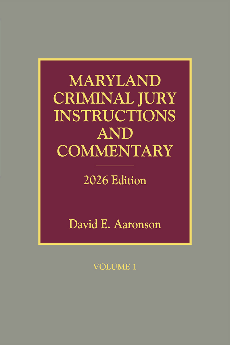 Maryland Criminal Jury Instructions and Commentary book cover
