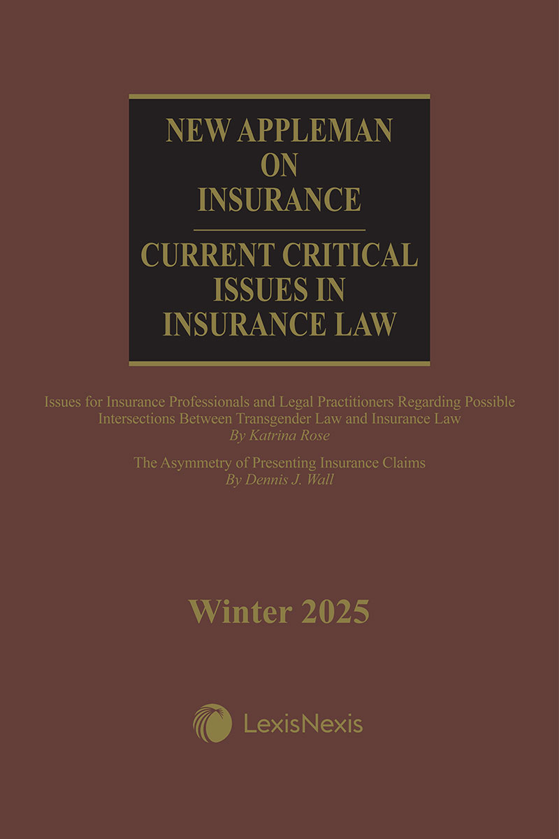 New Appleman on Insurance: Current Critical Issues in Insurance Law book cover