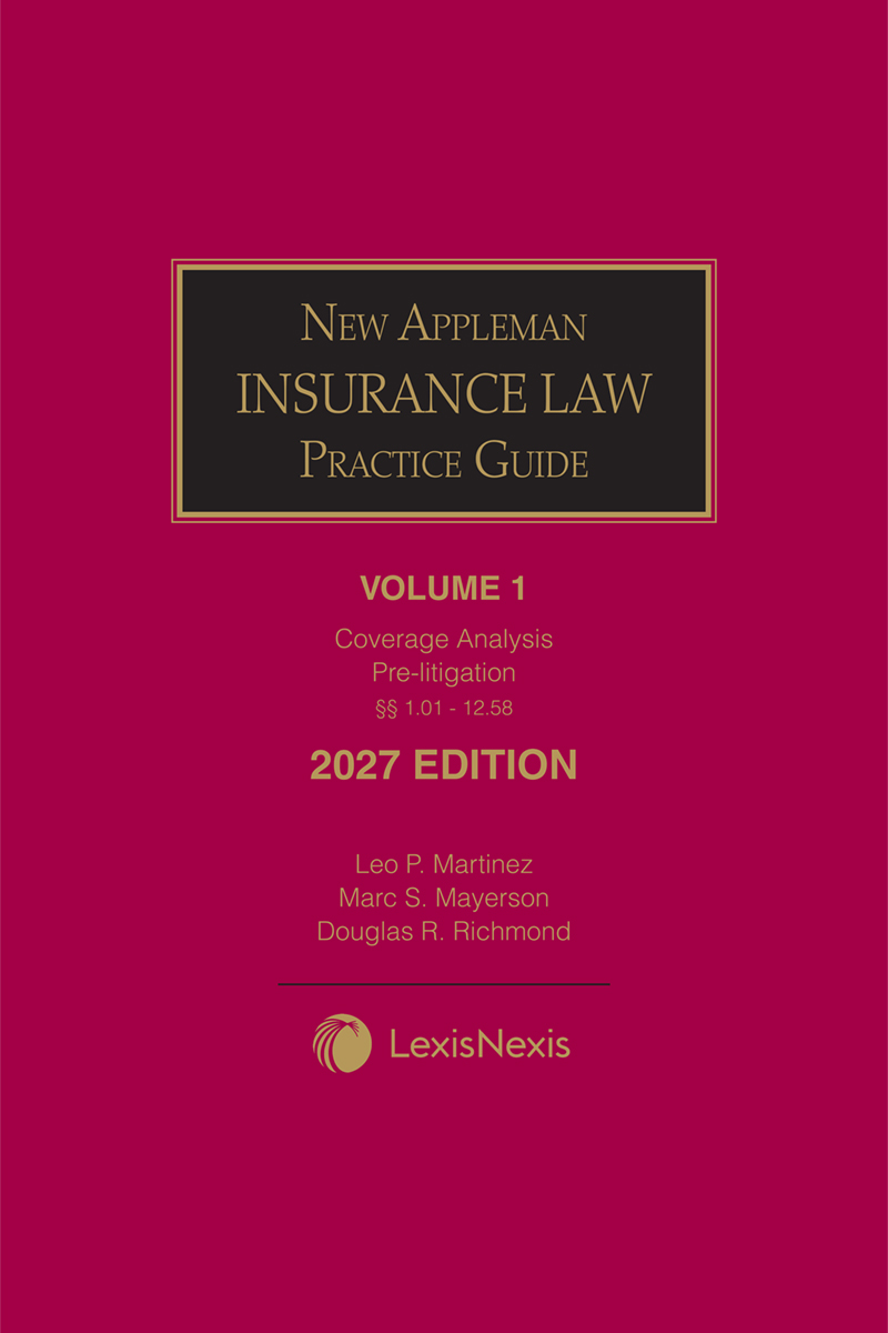 New Appleman Insurance Law Practice Guide book cover