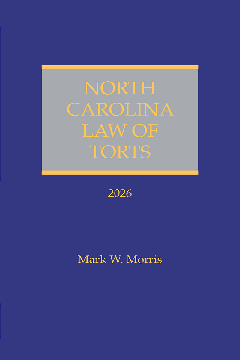 North Carolina Law of Torts book cover