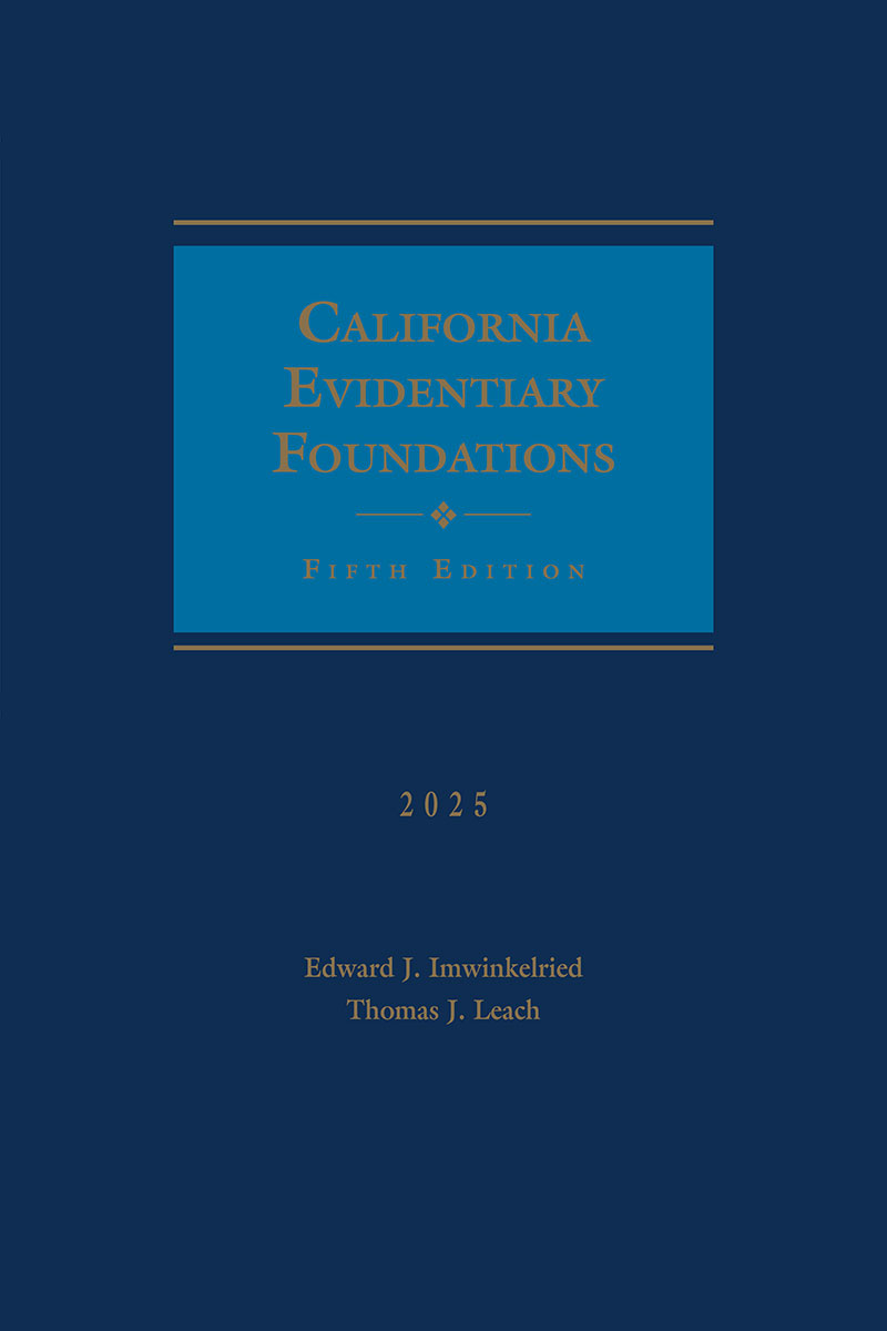 California Evidentiary Foundations book cover