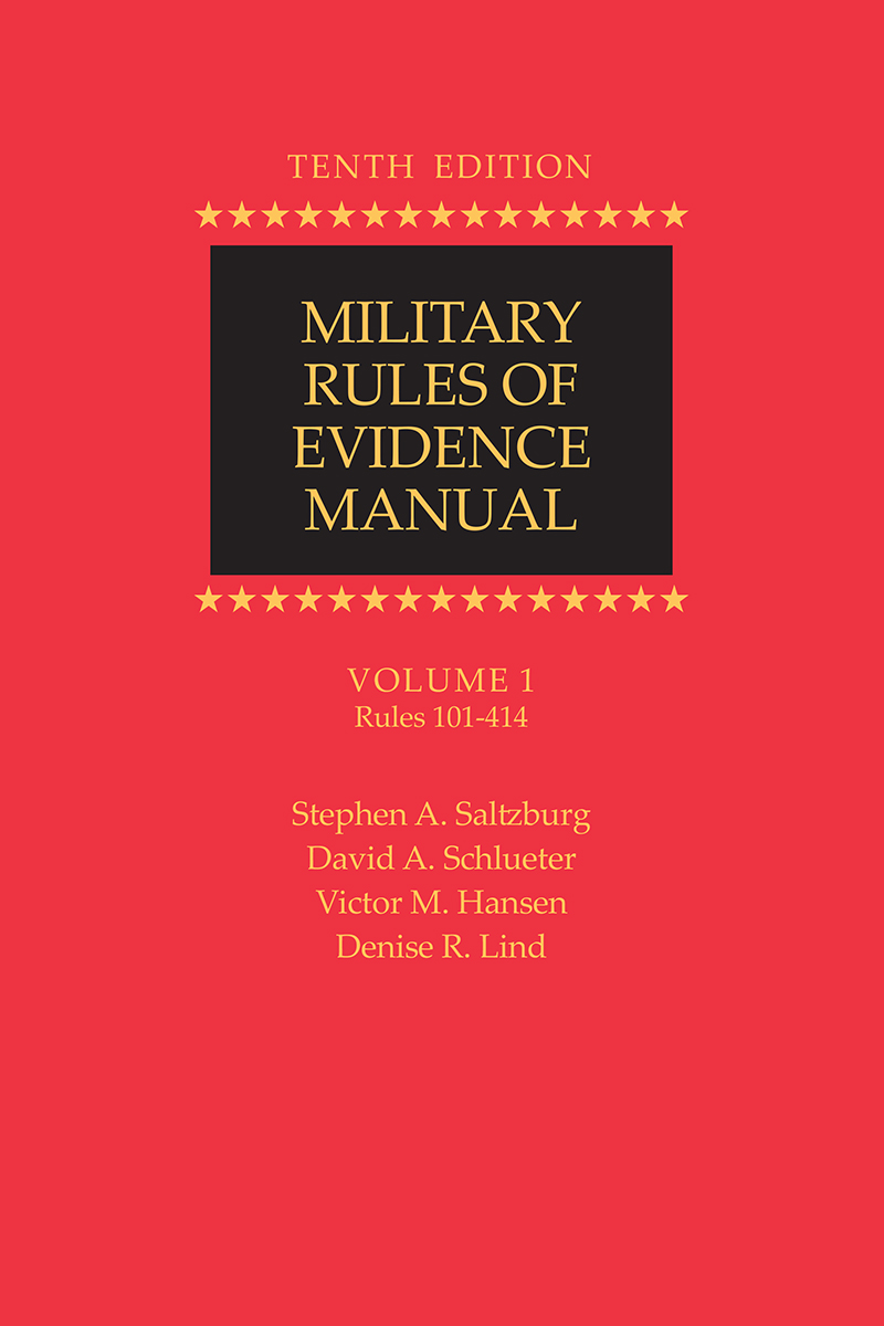 Military Rules of Evidence Manual book cover