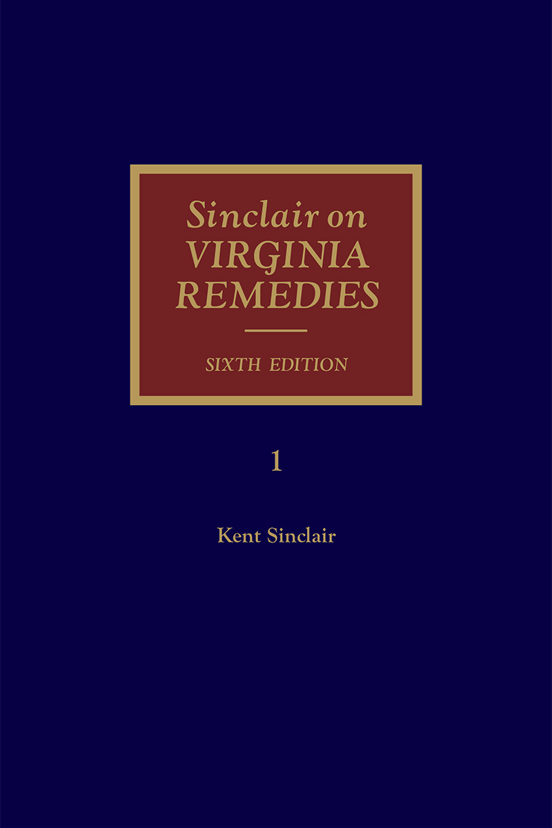 Sinclair on Virginia Remedies book cover