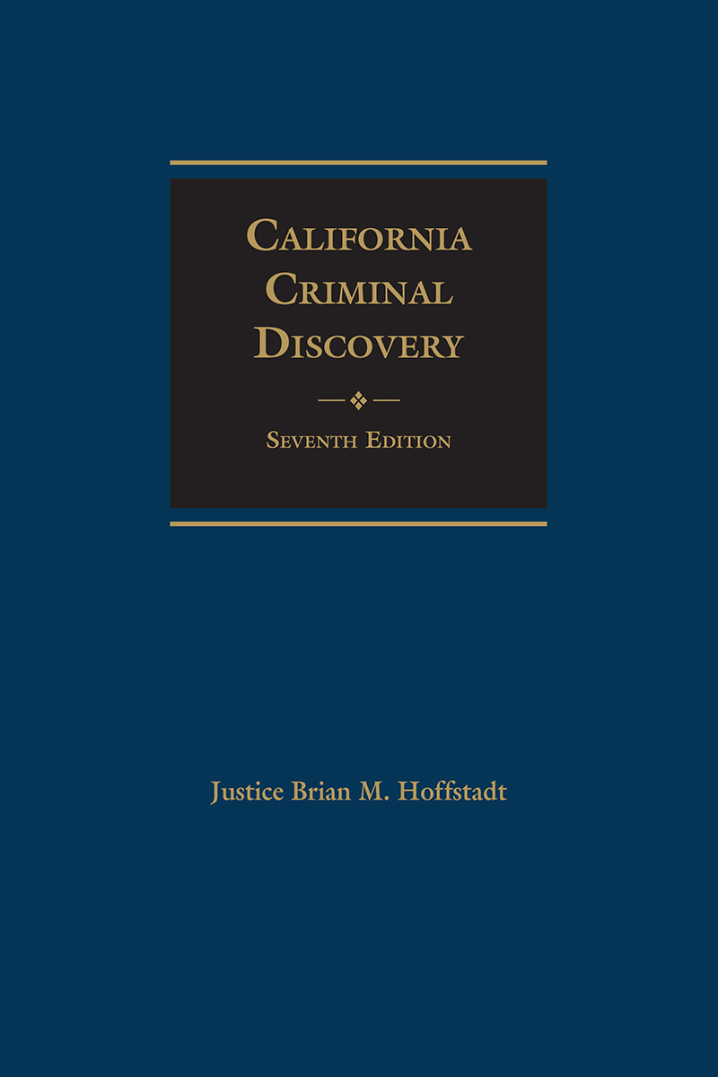 California Criminal Discovery book cover