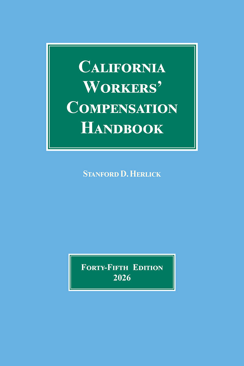  California Workers' Compensation Handbook book cover