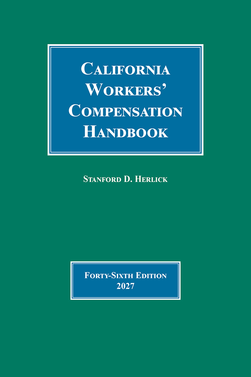 California Workers' Compensation Handbook book cover