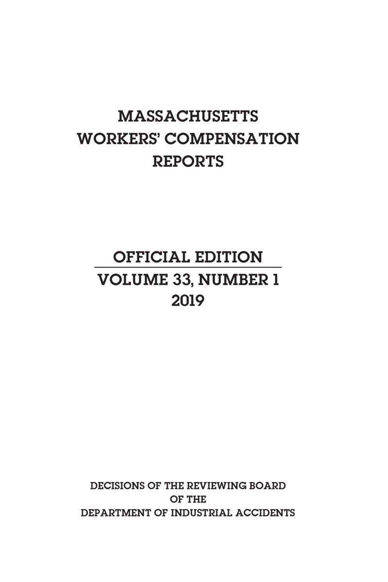 Massachusetts Workers' Compensation Reports