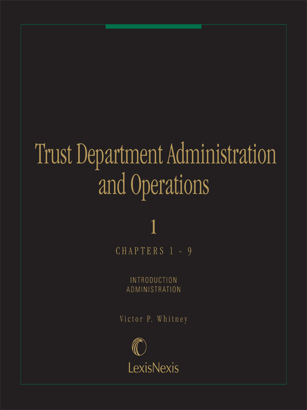Trust Department Administration and Operations
