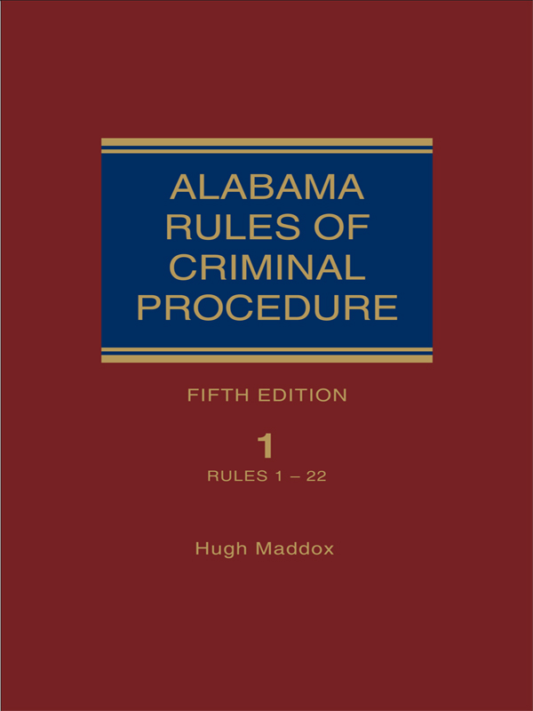 Alabama Rules of Criminal Procedure