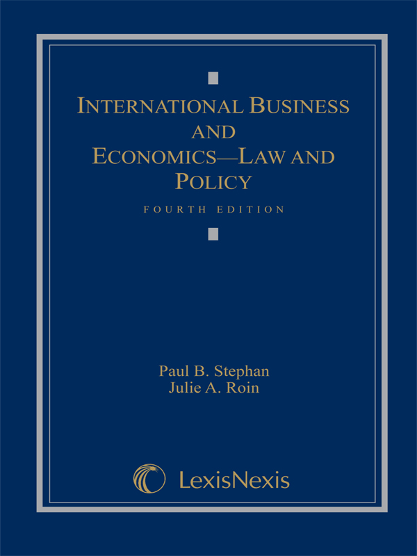 International Business and Economics: Law and Policy