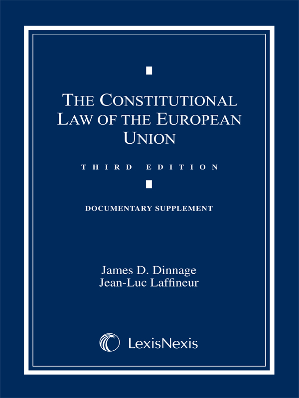 Constitutional Law of the European Union; Documentary Supplement 2012