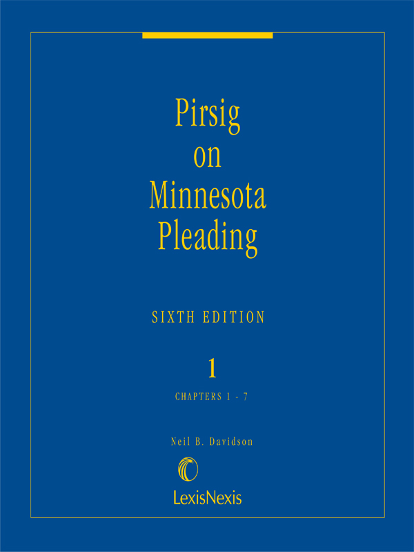 Pirsig on Minnesota Pleading