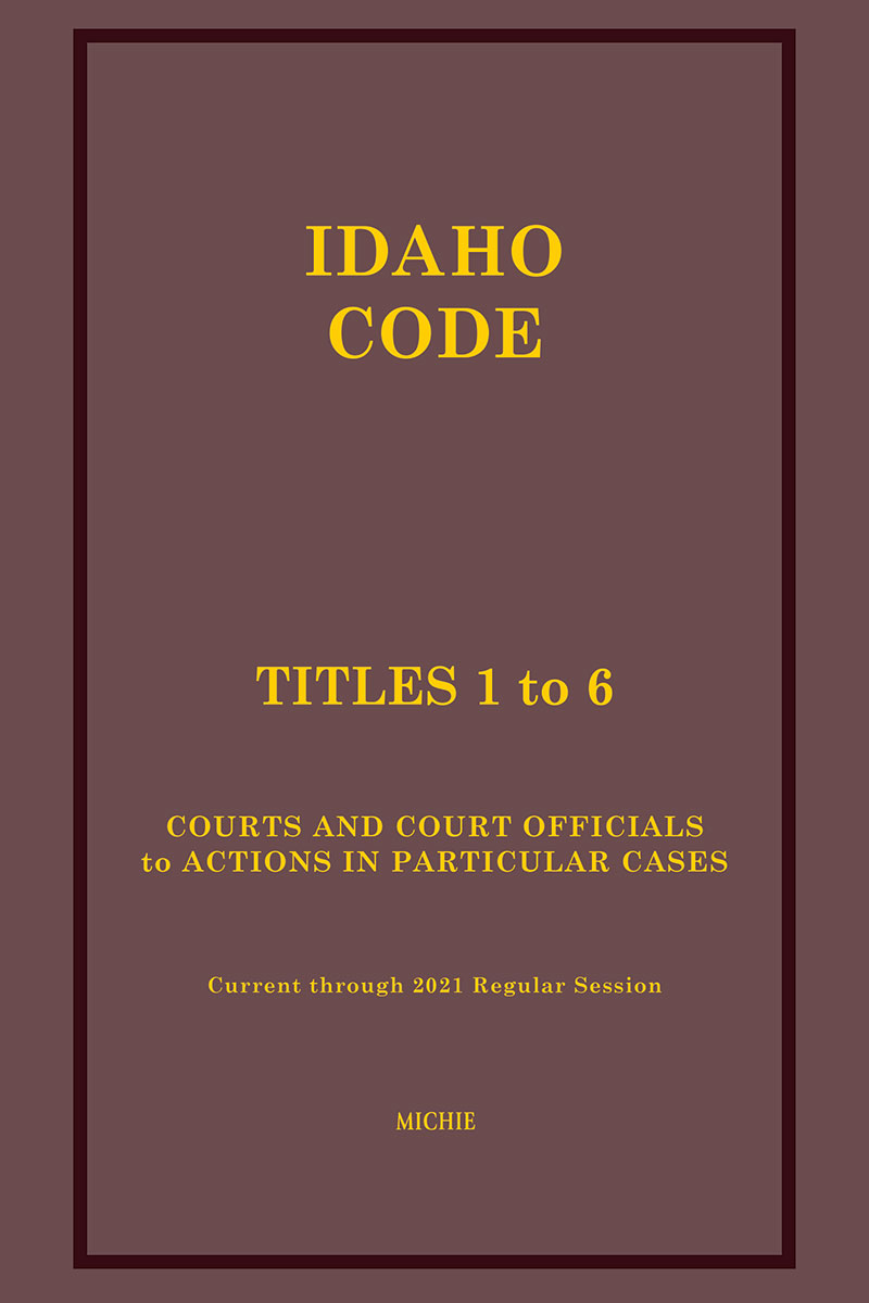 Idaho Code book cover