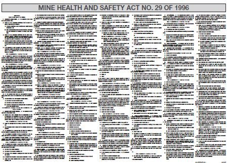Mine Health and Safety Poster