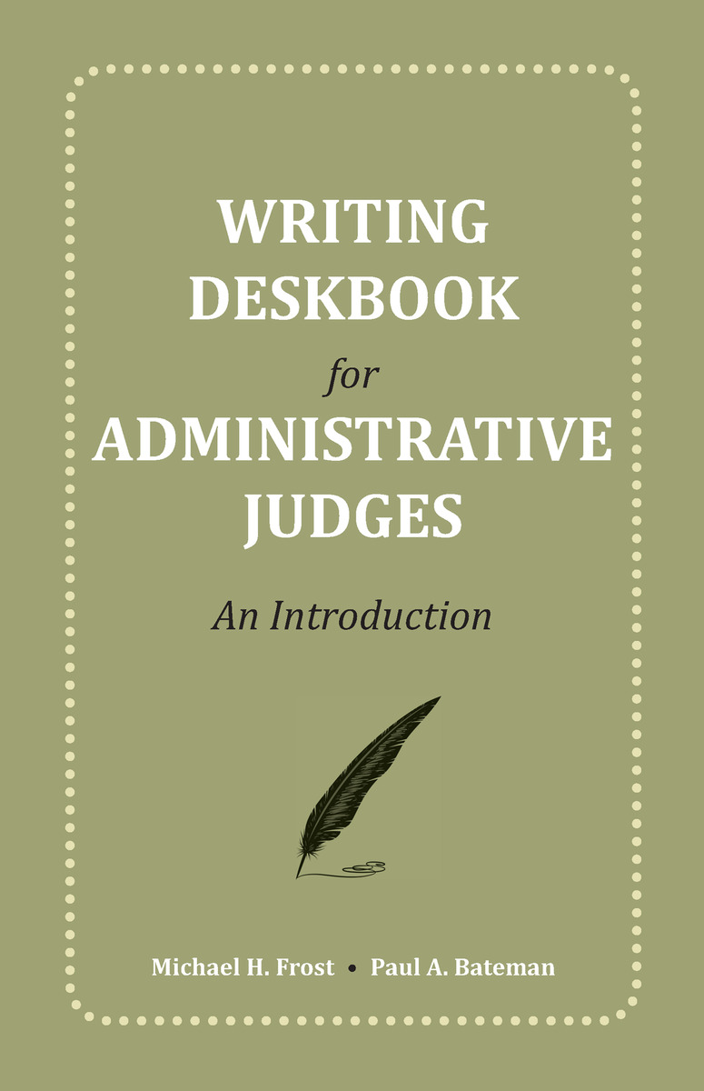 Writing Deskbook for Administrative Judges: An Introduction book cover