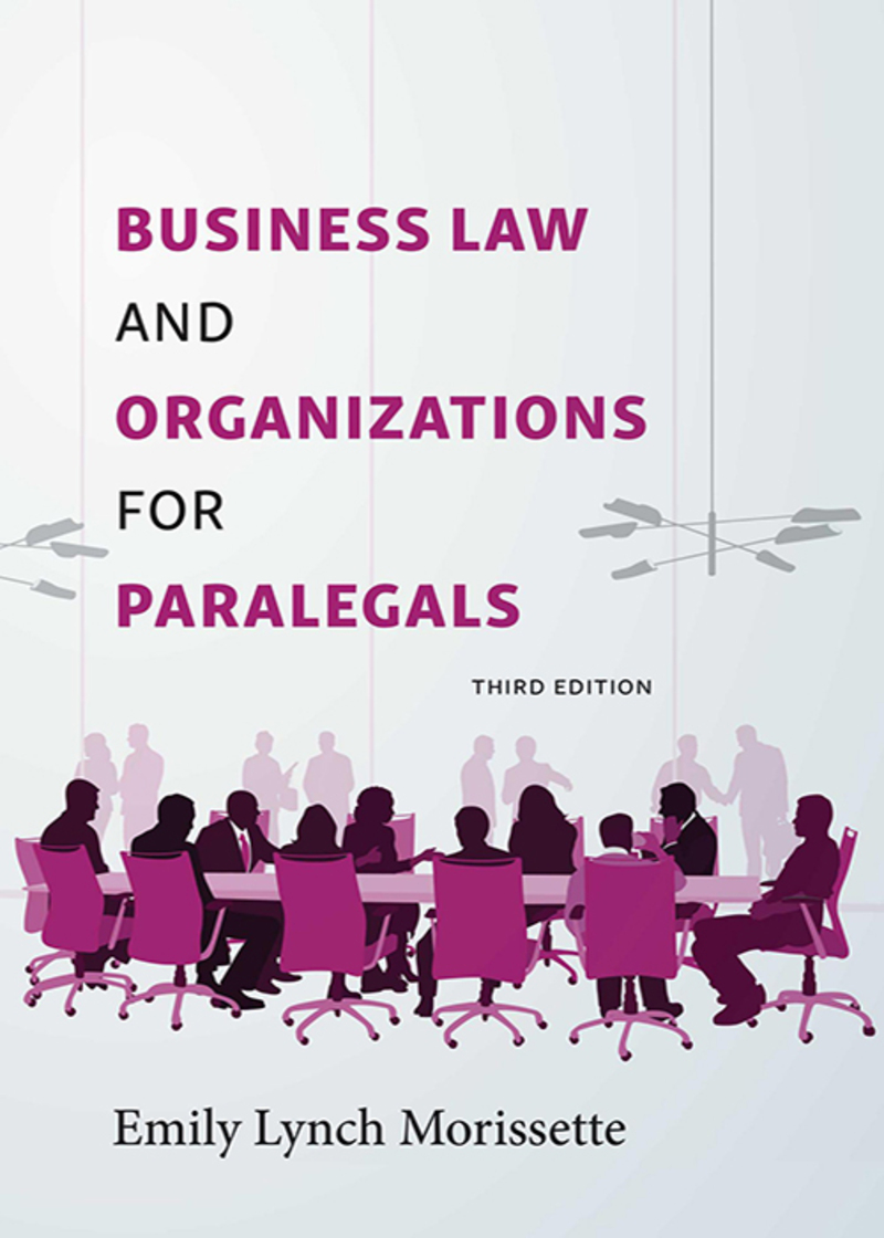 Business Law and Organizations for Paralegals book cover