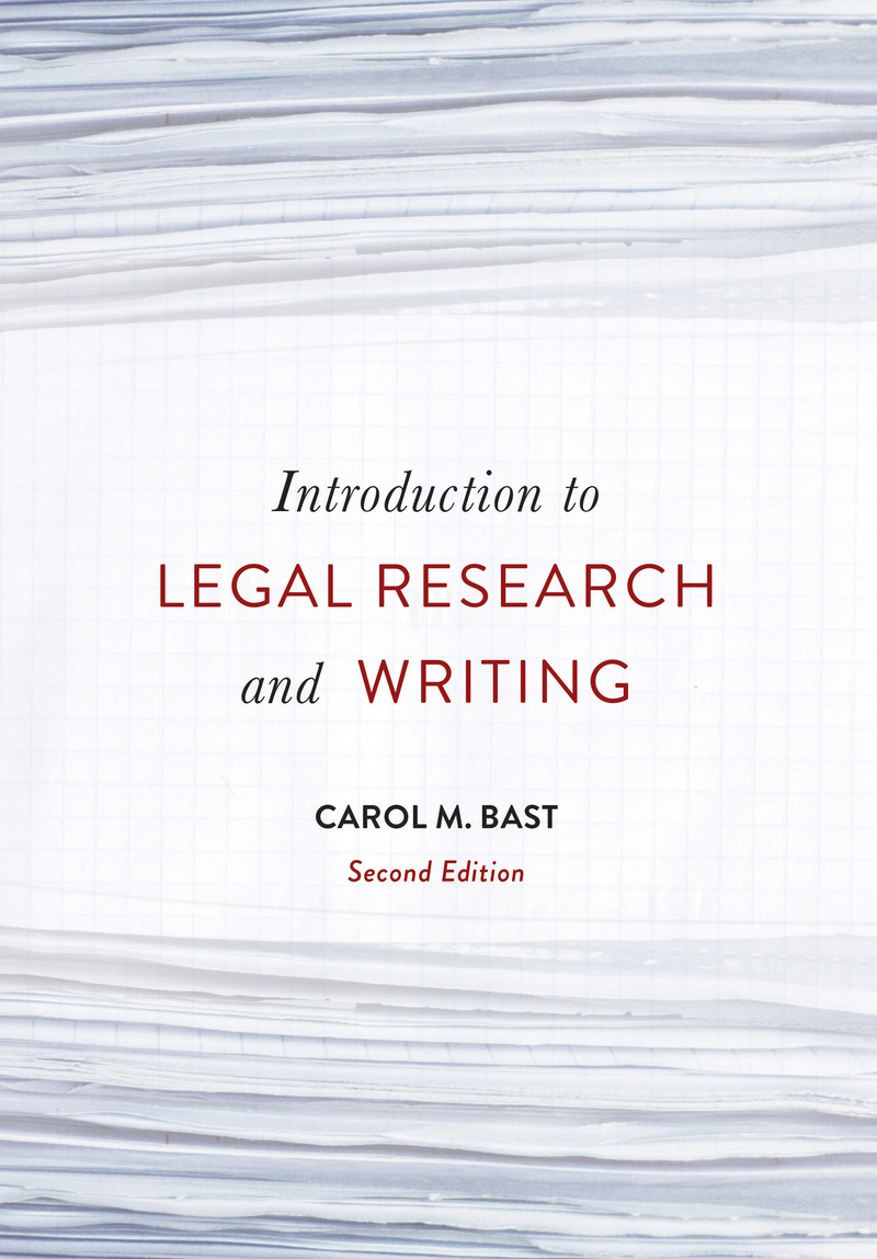 Introduction to Legal Research and Writing book cover
 