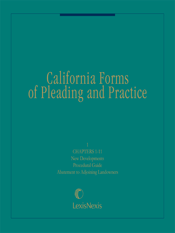 California Forms of Pleading and Practice
