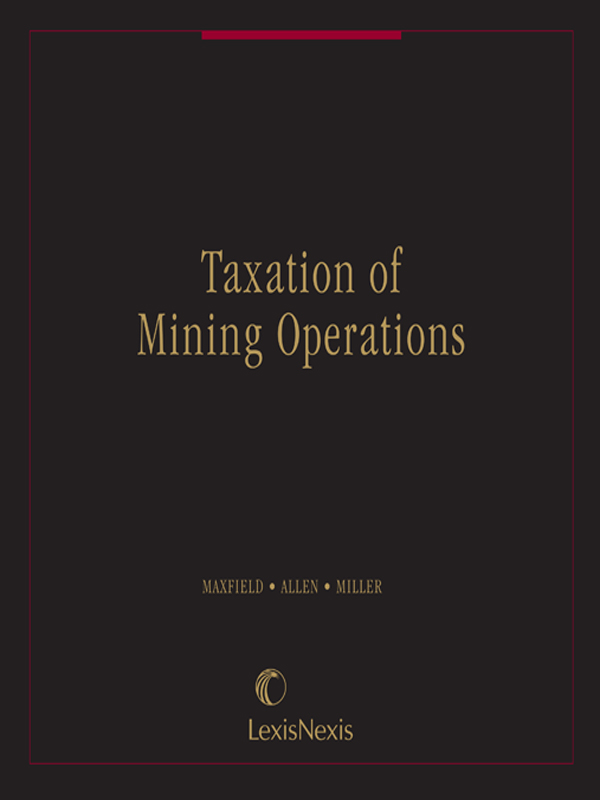 Taxation of Mining Operations