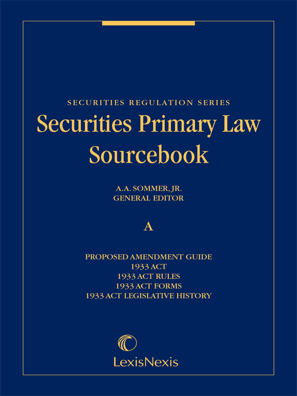 Securities Primary Law Sourcebook