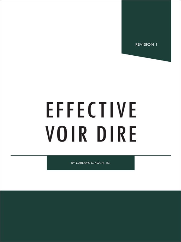 Effective Voir Dire