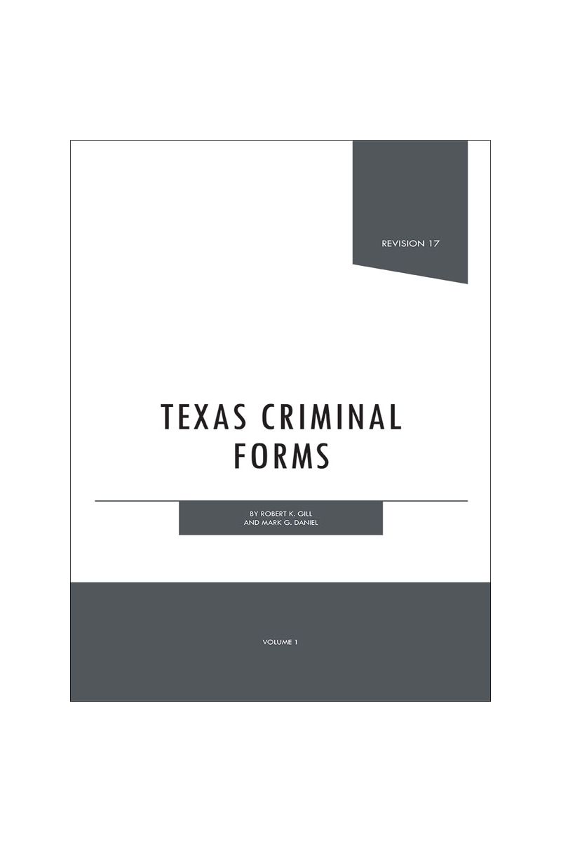 Texas Criminal Forms