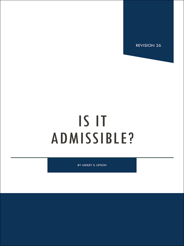 Is It Admissible? book cover