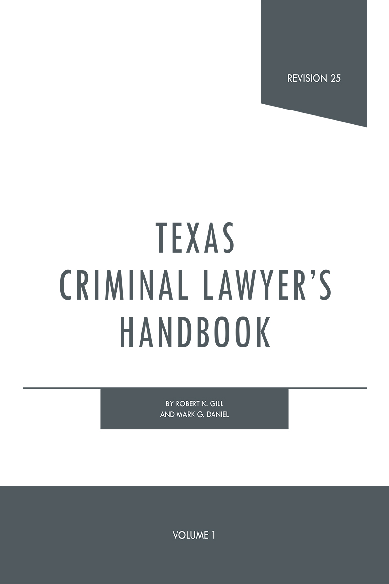 Texas Criminal Lawyer's Handbook book cover