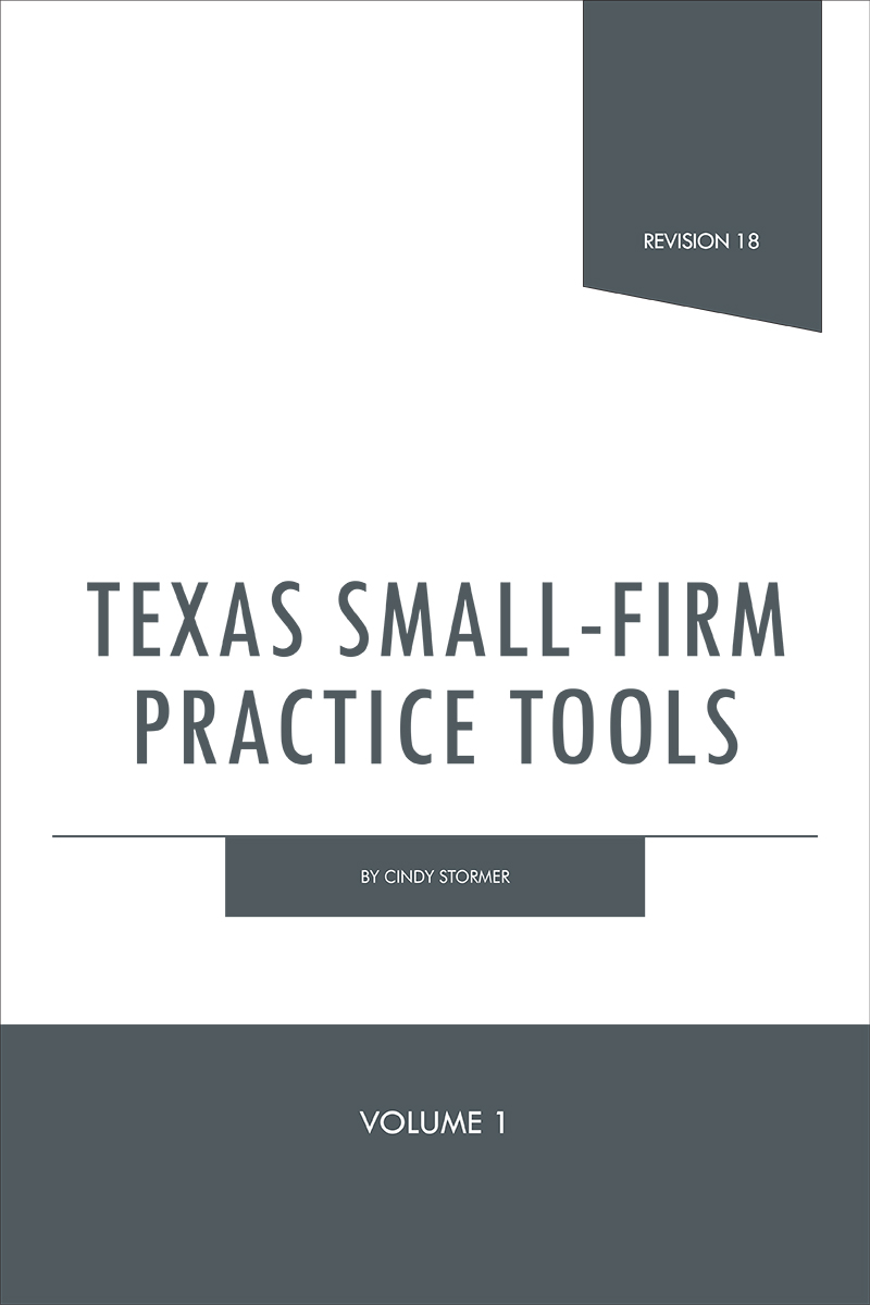 Texas Small-Firm Practice Tools book cover