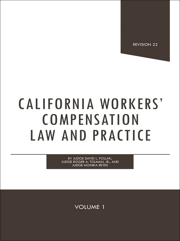California Workers' Compensation Law and Practice book cover