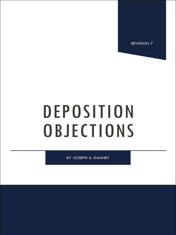 Deposition Objections book cover