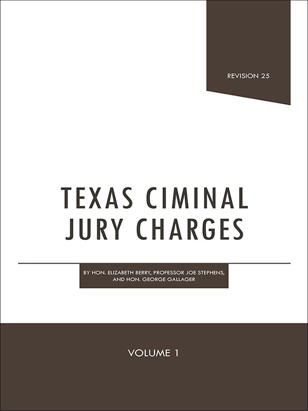 Texas Criminal Jury Charges book cover