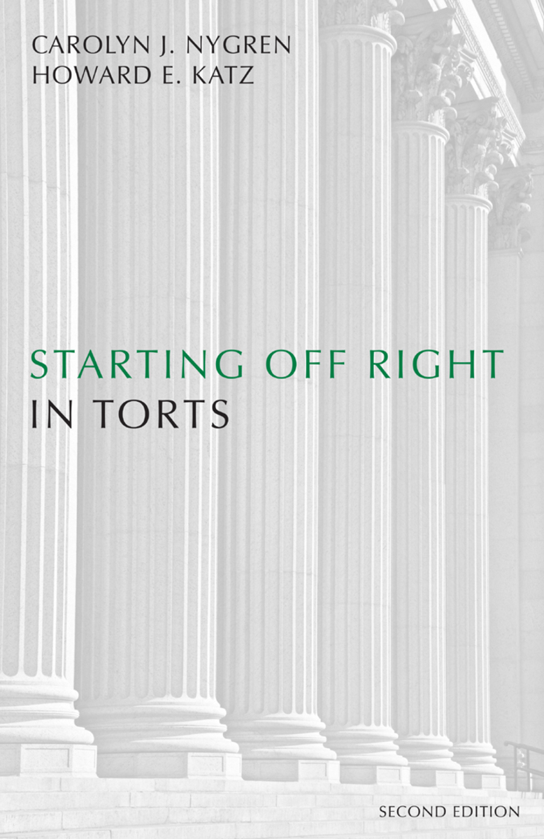 Starting Off Right in Torts book cover