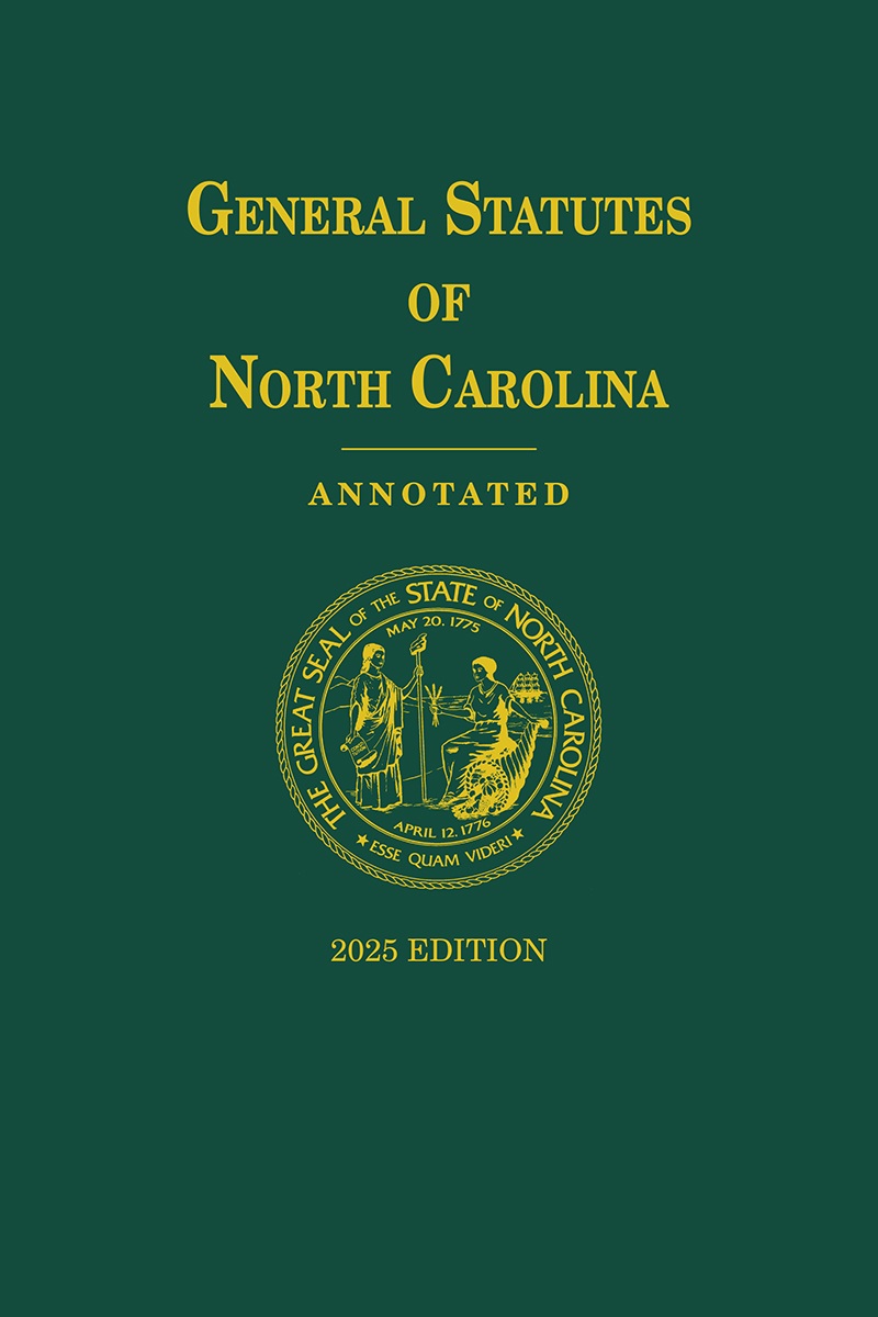 General Statutes of North Carolina Annotated Book Cover