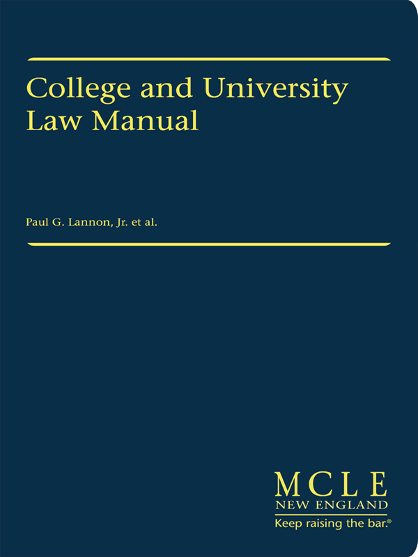 College and University Law Manual
